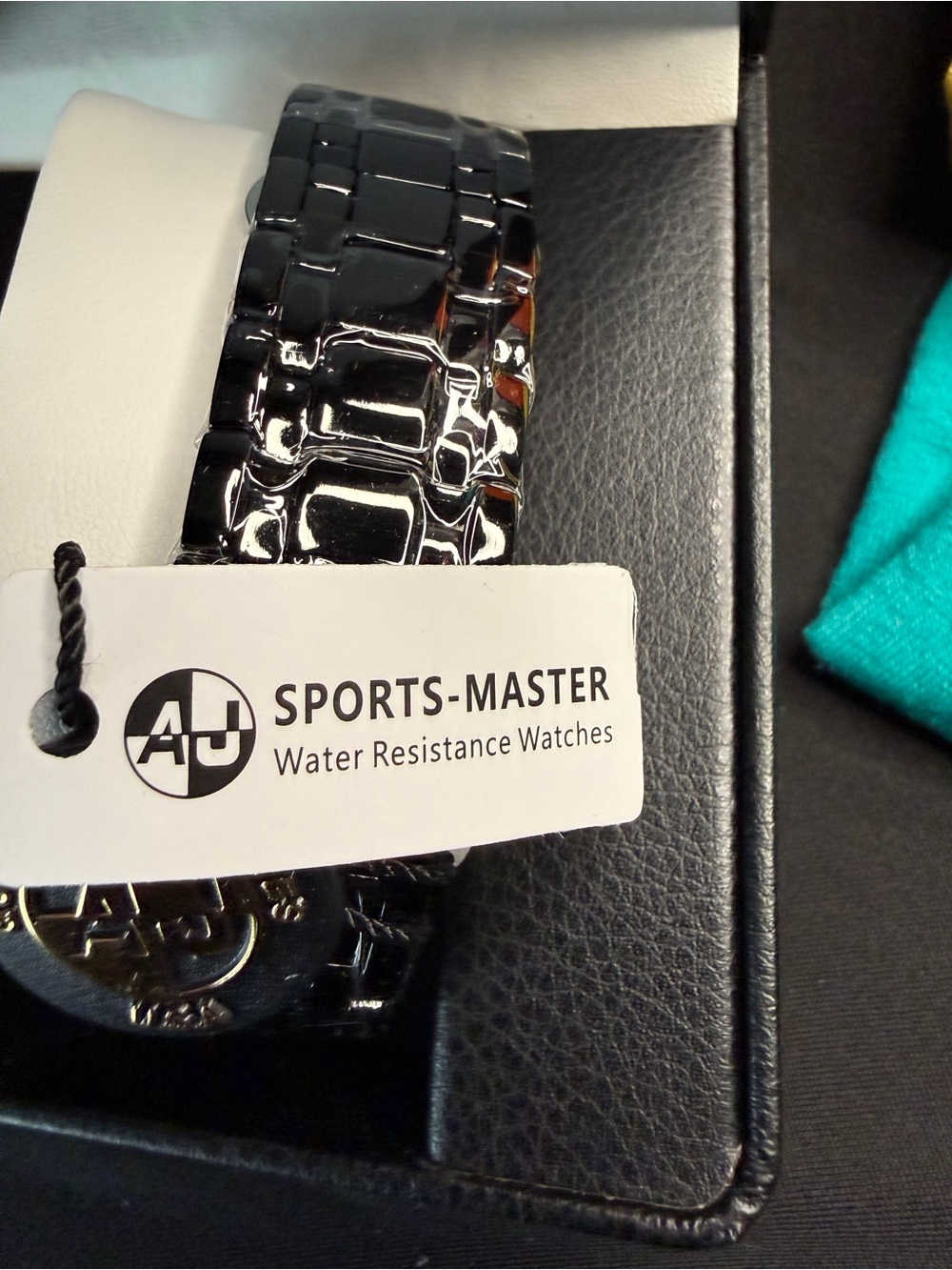 Green Dial Black Stainless Steel Sport Watch - Picture 5 of 5